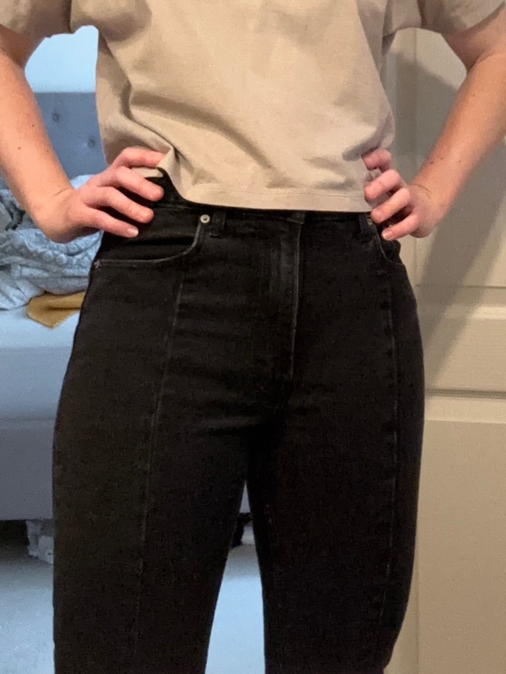 Abercrombie & Fitch "The Skinny" High Rise Curve Love Jeans (Black)